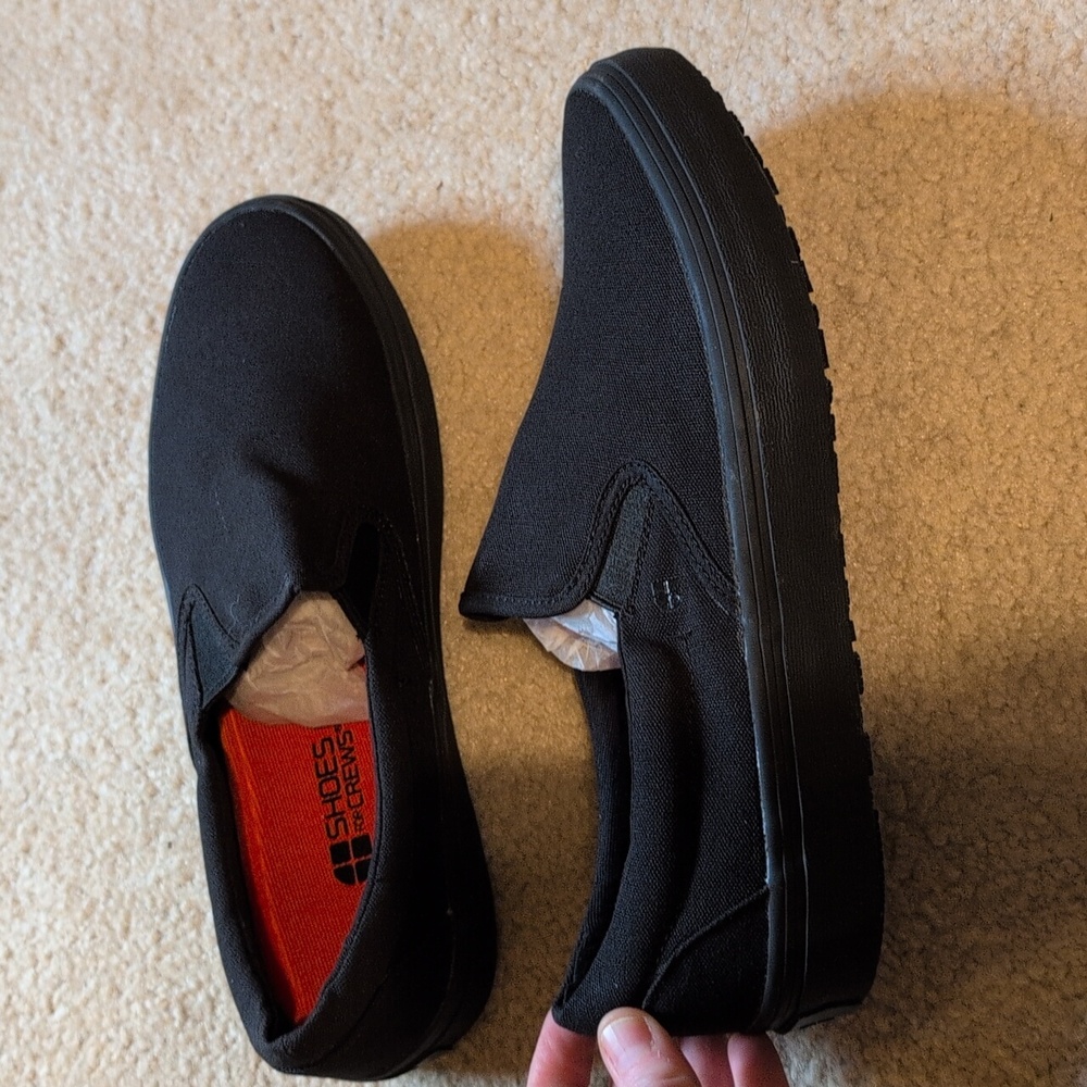 Shoes For Crews Black Slip On Sneakers Mens Size 9 - Picture 3 of 6